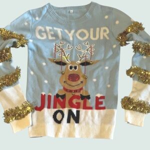Size Small Christmas Sweater Junior‎ Girls Reindeer